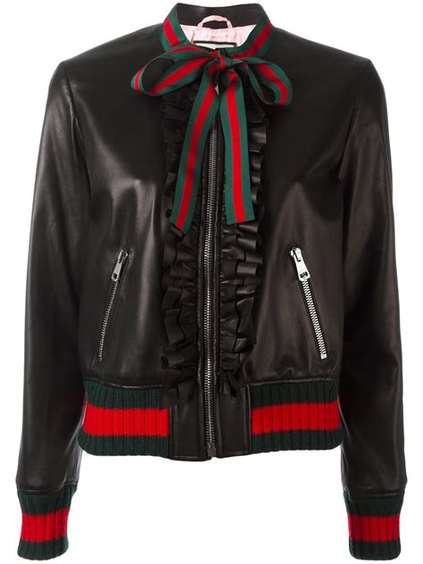 veste cuir gucci femme|Veste en cuir GUCCI pour Femme .